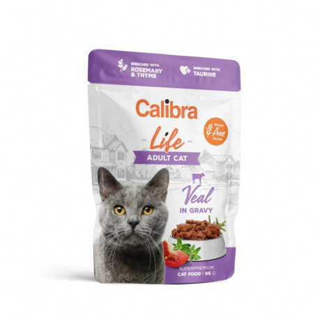 CALIBRA CAT LIFE POUCH ADULT TERNERA EN SALSA 28X85GR