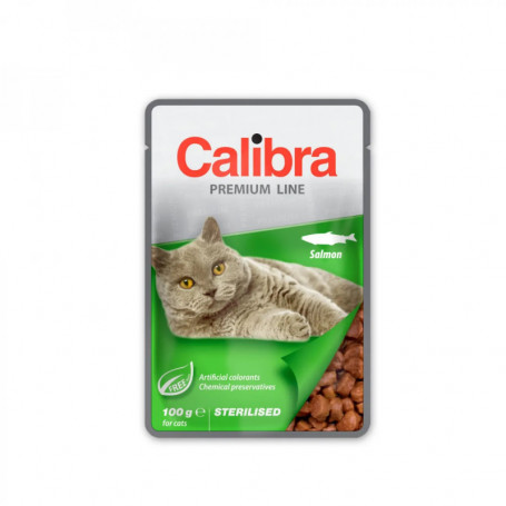 CALIBRA CAT STERILISED POUCH SALMON CAJA 24X100GR