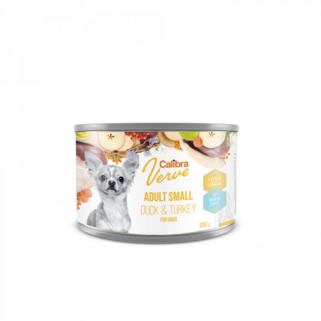 CALIBRA DOG GF VERVE ADULT SMALL PATO Y PAVO CAJA 6X200GR