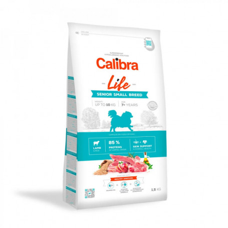 CALIBRA DOG LIFE SENIOR SMALL BREED CORDERO 1,5KG