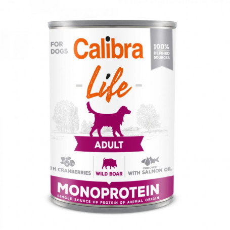 CALIBRA DOG LIFE LATA ADULT JABALÍ CON ARANDANOS 6X400GR