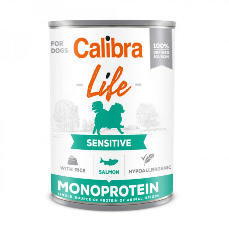 CALIBRA DOG LIFE LATA SENSITIVE SALMON Y ARROZ 6X400GR