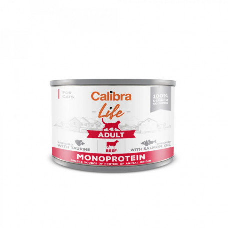 CALIBRA CAT LIFE LATA ADULT TERNERA 6X200GR