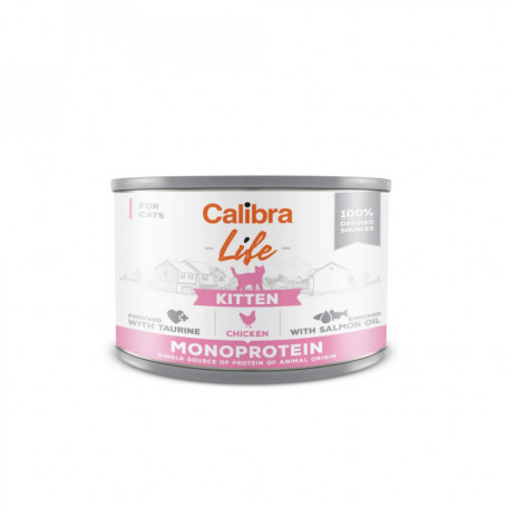 CALIBRA CAT LIFE LATA KITTEN POLLO 6X200GR