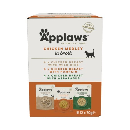 Applaws Cat Sobre Caldo Pollo Multipack
