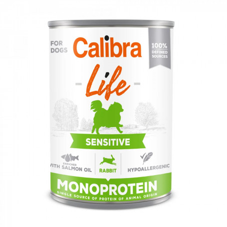 CALIBRA DOG LIFE LATA SENSITIVE CONEJO 6X400GR