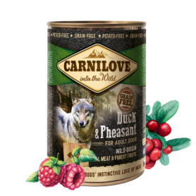 CARNILOVE CANINE ADULT PATO FAISAN CAJA 6X400GR
