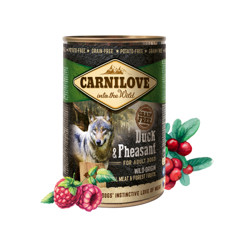 CARNILOVE CANINE ADULT PATO FAISAN CAJA 6X400GR