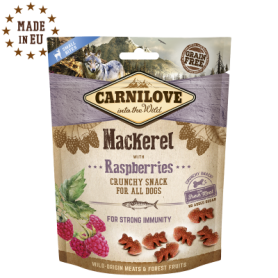 CARNILOVE CANINE CRUNCHY SNACK CABALLA FRAMBUESAS 6X200GR