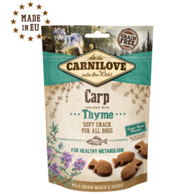 CARNILOVE CANINE SNACK SEMI HUMEDO CARPA TOMILLO 10X200GR