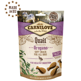 CARNILOVE CANINE SNACK SEMI HUMEDO CODORNIZ OREGANO 10X200GR