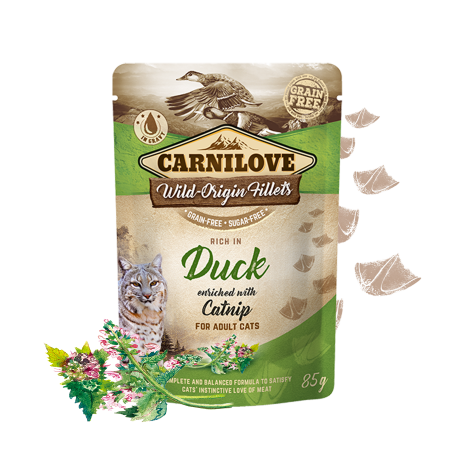 CARNILOVE CAT POUCH PATO 24X85GR