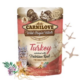 CARNILOVE CAT POUCH PAVO 24X85GR