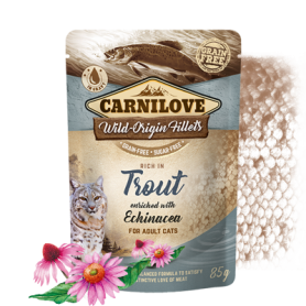 CARNILOVE CAT POUCH TRUCHA 24X85GR