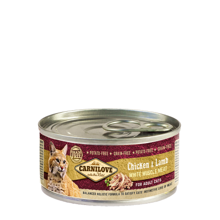 CARNILOVE FELINE ADULT POLLO CORDERO CAJA 12X100GR