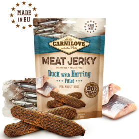 CARNILOVE JERKY PATO Y ARENQUES FILETES 12X100GR