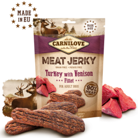 CARNILOVE JERKY VENADO Y PAVO FILETES 12X100GR
