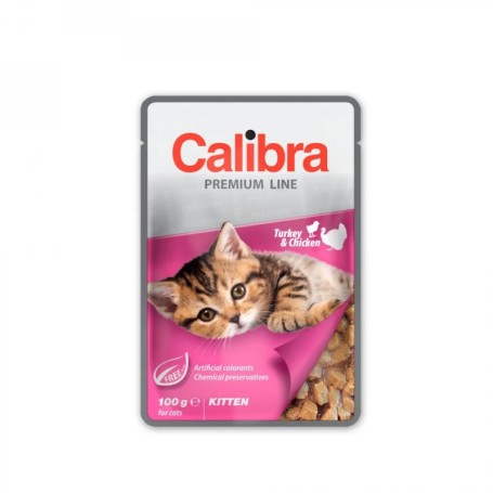 Calibra Cat Kitten Pouch Pavo Pollo Caja 24X100Gr