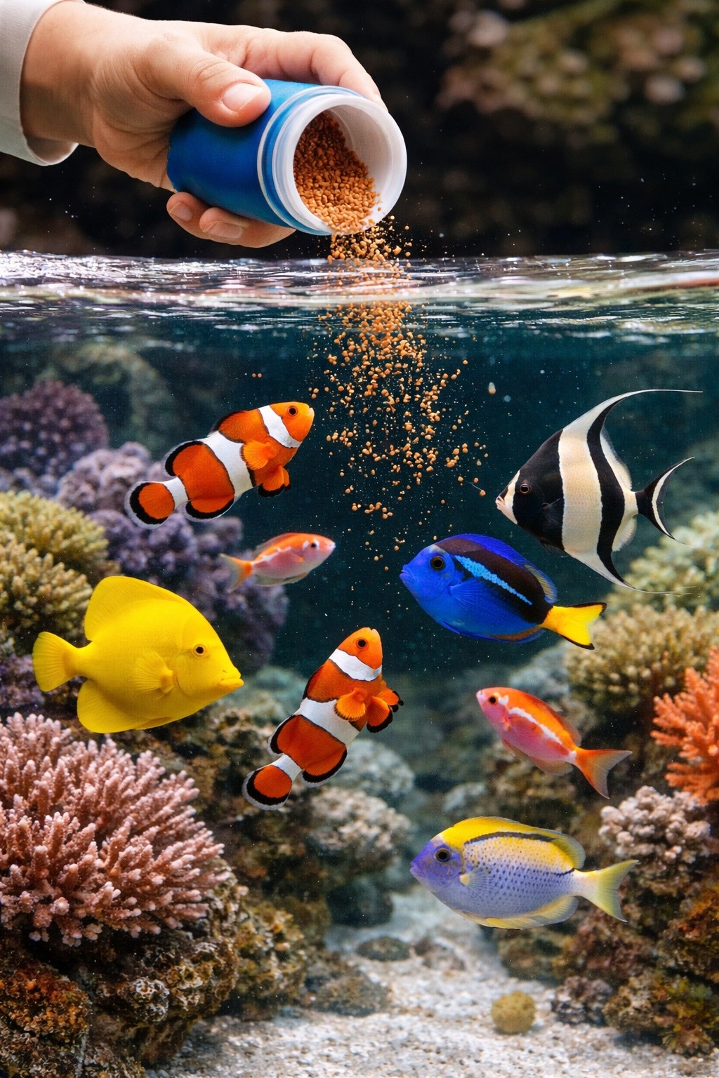 Productos de alimentación de peces marinos